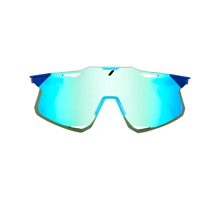 100% Hypercraft Sport Sunglasses (Blue Topaz Multilayer/Matte Metallic Into the Fade)