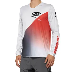 100% R-Core X Long Sleeve Jersey 2022 Grey / Racer Red L