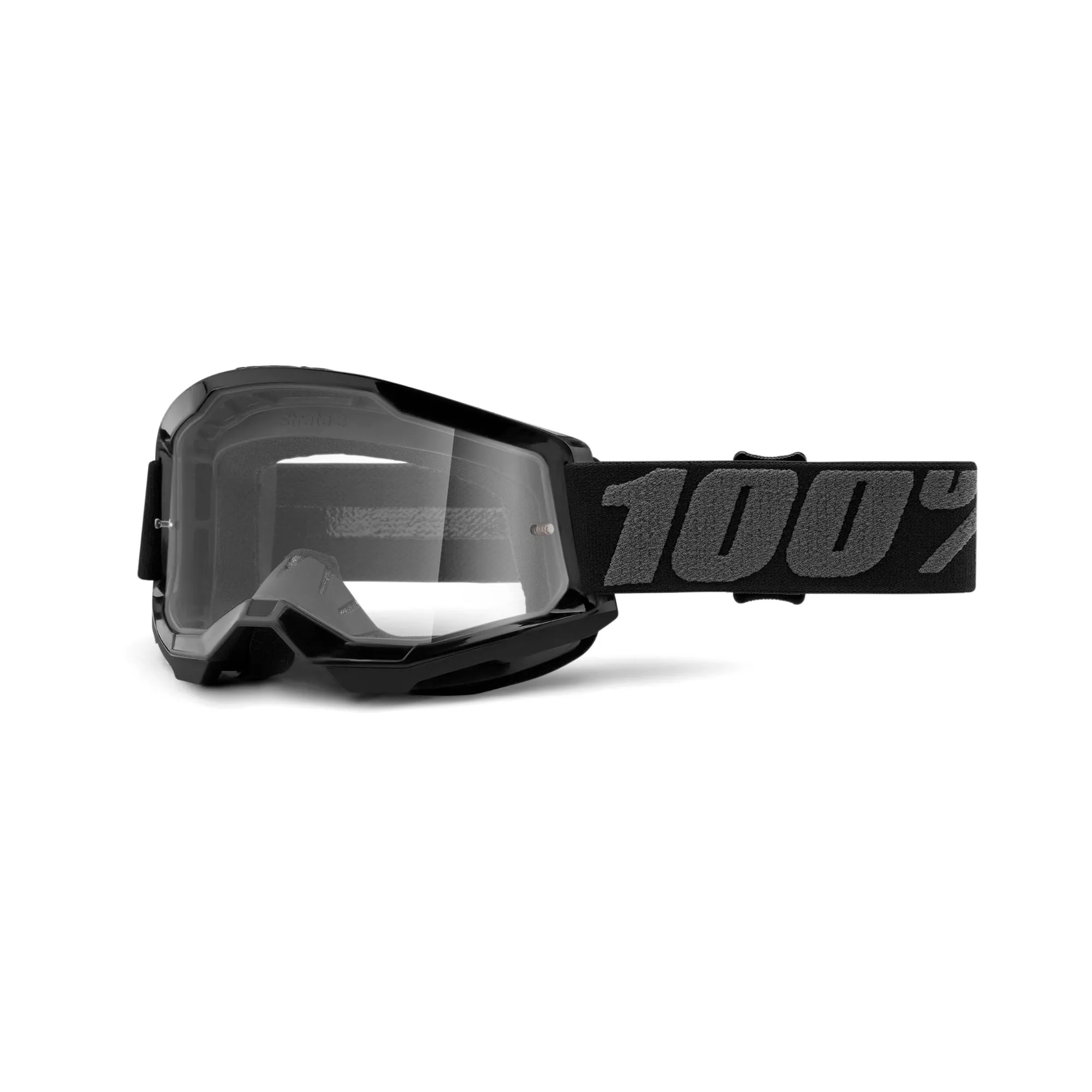 100% Strata 2 Goggle Black / Clear Lens