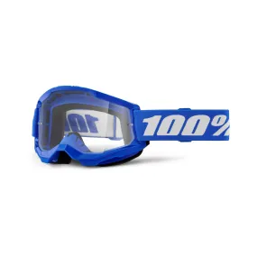 100% Strata 2 Goggle Blue / Clear Lens