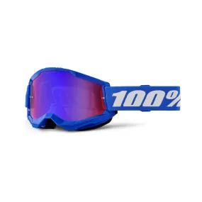 100% Strata 2 Goggle Blue / Mirror Red/Blue Lens