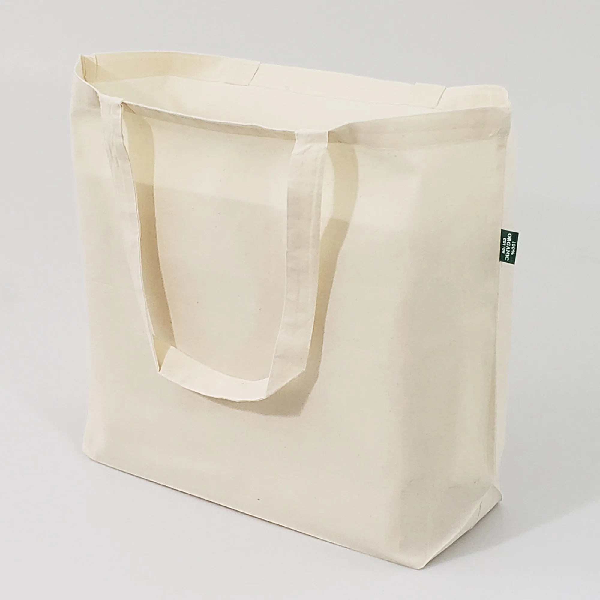 144 ct Large Organic Cotton Grocery Tote Bags - By Case