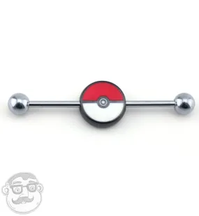 14G Pokeball Industrial Barbell