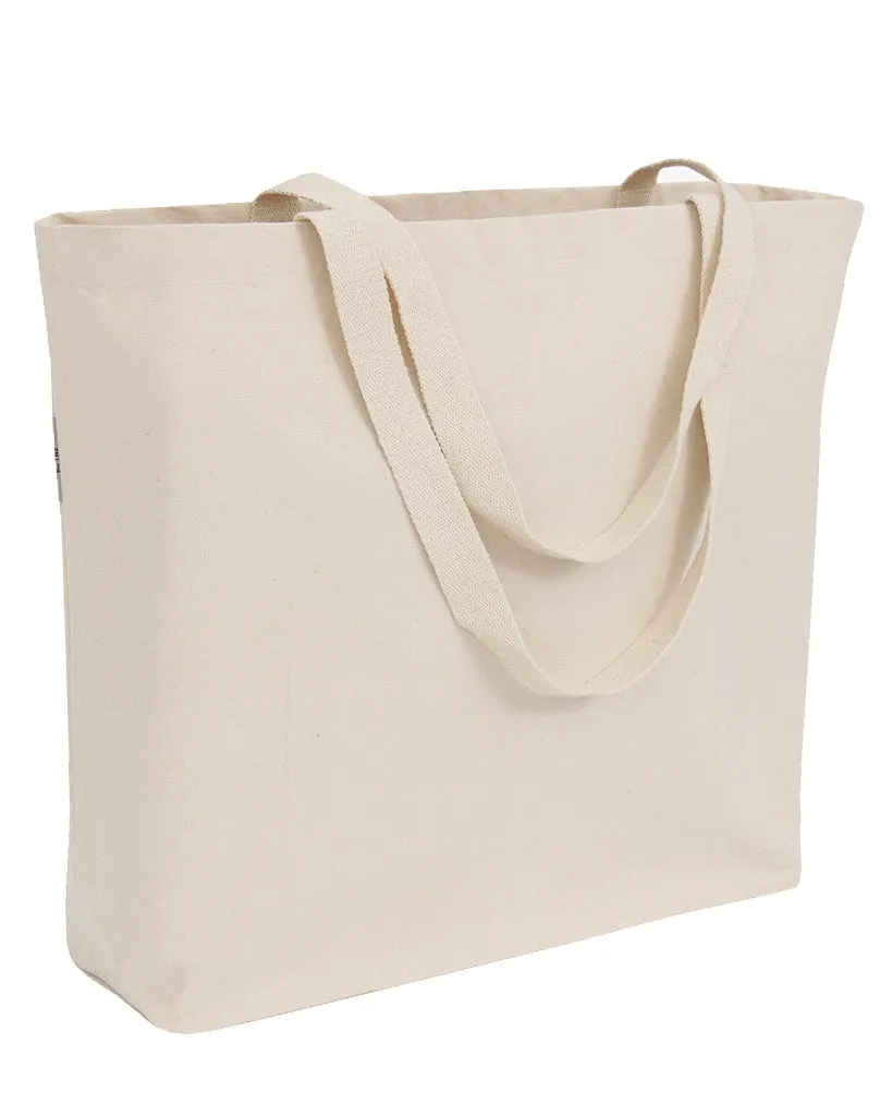 20" Large Organic Canvas Shopping Tote Bags - OR260