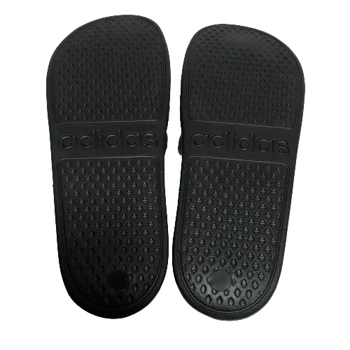 Adidas Unisex Black Adilette Aqua Slides | Brand New |