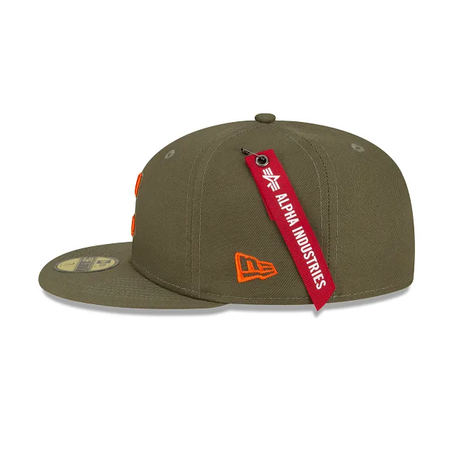 Alpha Industries X Cleveland Guardians Green 59FIFTY Fitted Hat