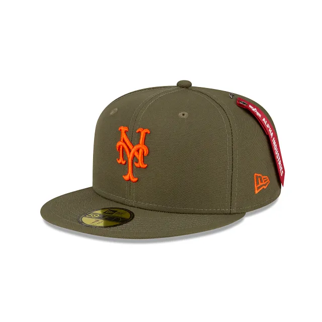 Alpha Industries X New York Mets Green 59FIFTY Fitted Hat