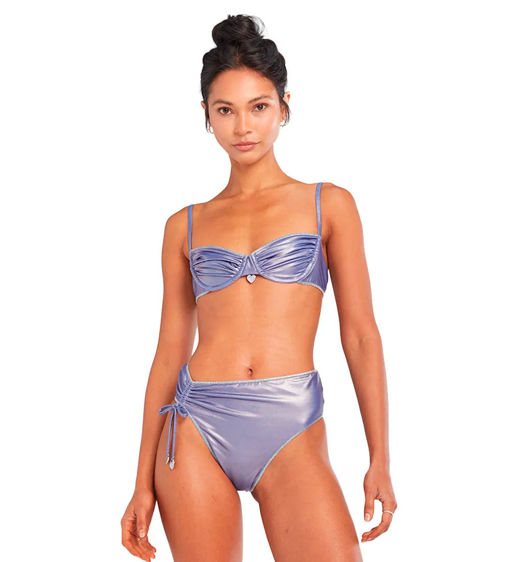 Arabella Metallic Purple Bikini Bottom