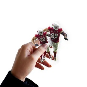 Arizona Cardinals: J.J. Watt  Minis        - Officially Licensed NFL Removable     Adhesive Decal