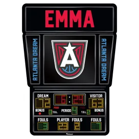 Atlanta Dream:   Scoreboard Personalized Name        - Officially Licensed WNBA Removable     Adhesive Decal