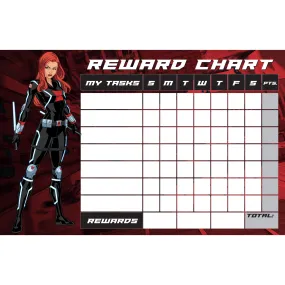 Avengers: BLACK WIDOW Reward Chart Dry Erase        - Officially Licensed Marvel Removable Wall   Adhesive Decal