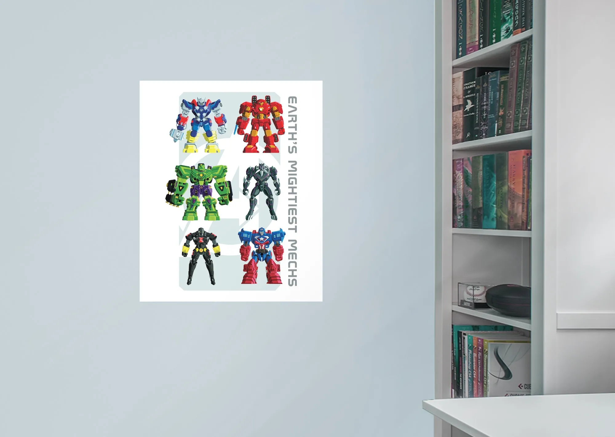 Avengers:  Mightiest Mechs Mural        - Officially Licensed Marvel Removable Wall   Adhesive Decal