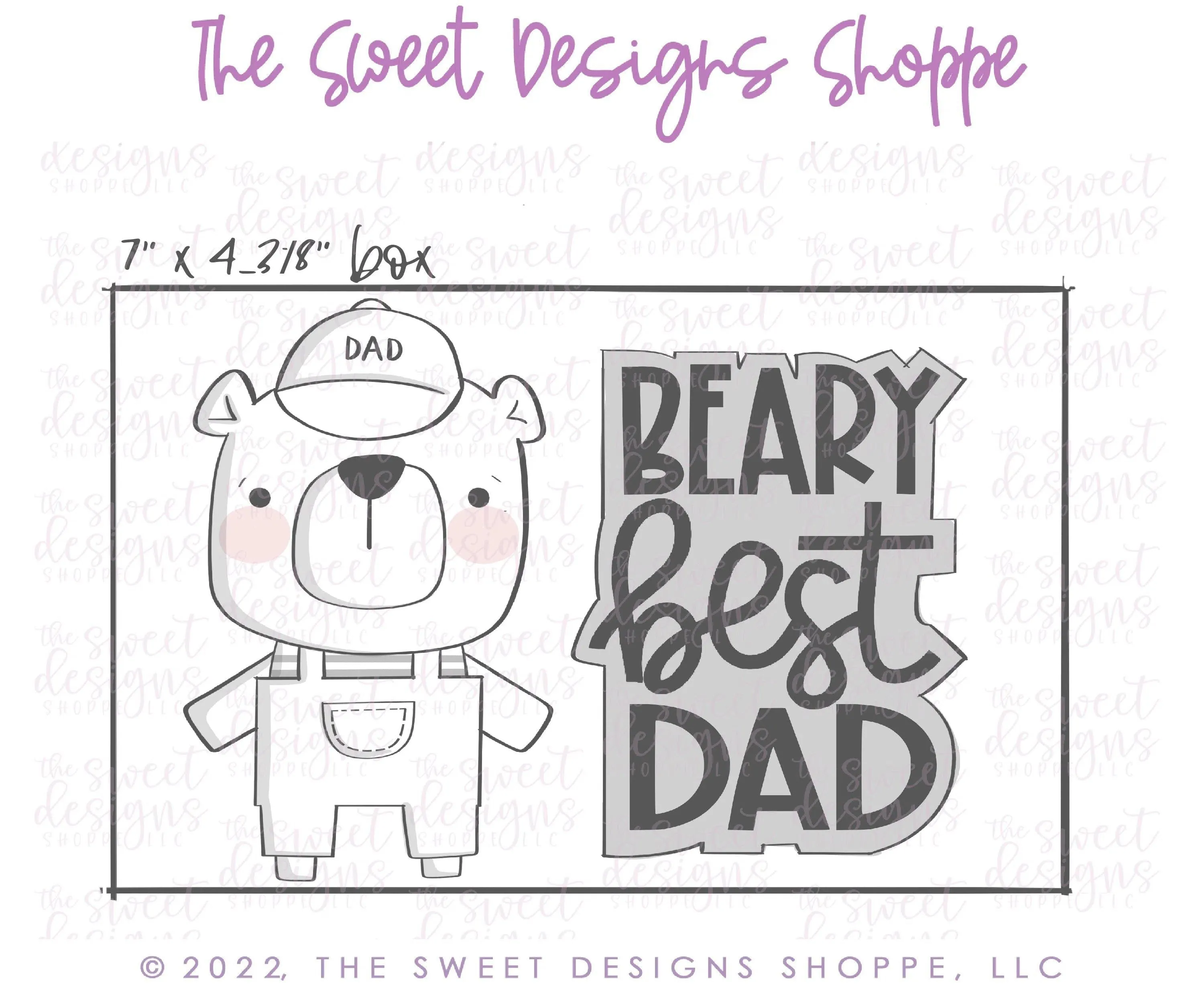 Beary Best Dad Set - 3 Piece Set - Cookie Cutters