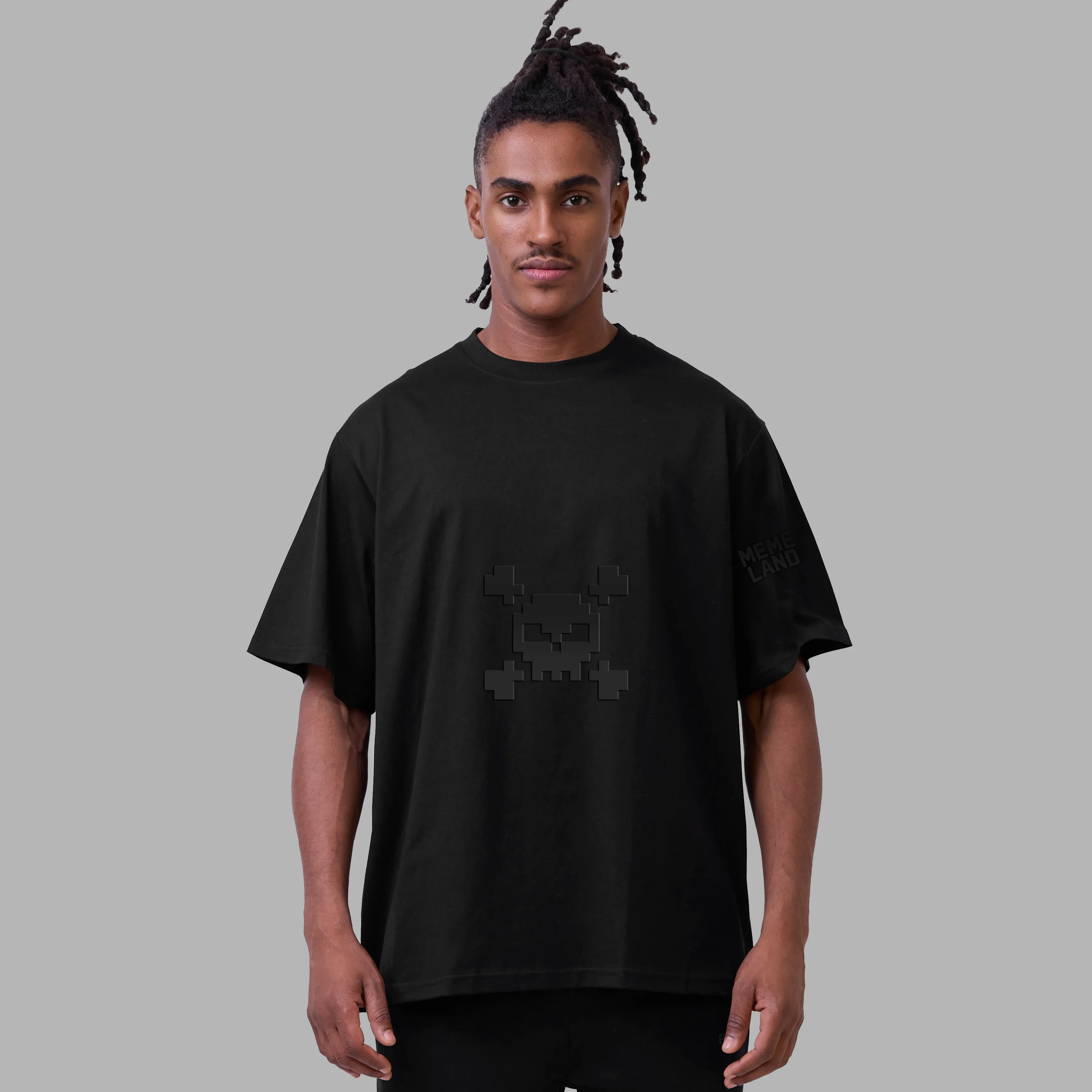 Blvck x Memeland Skull tee