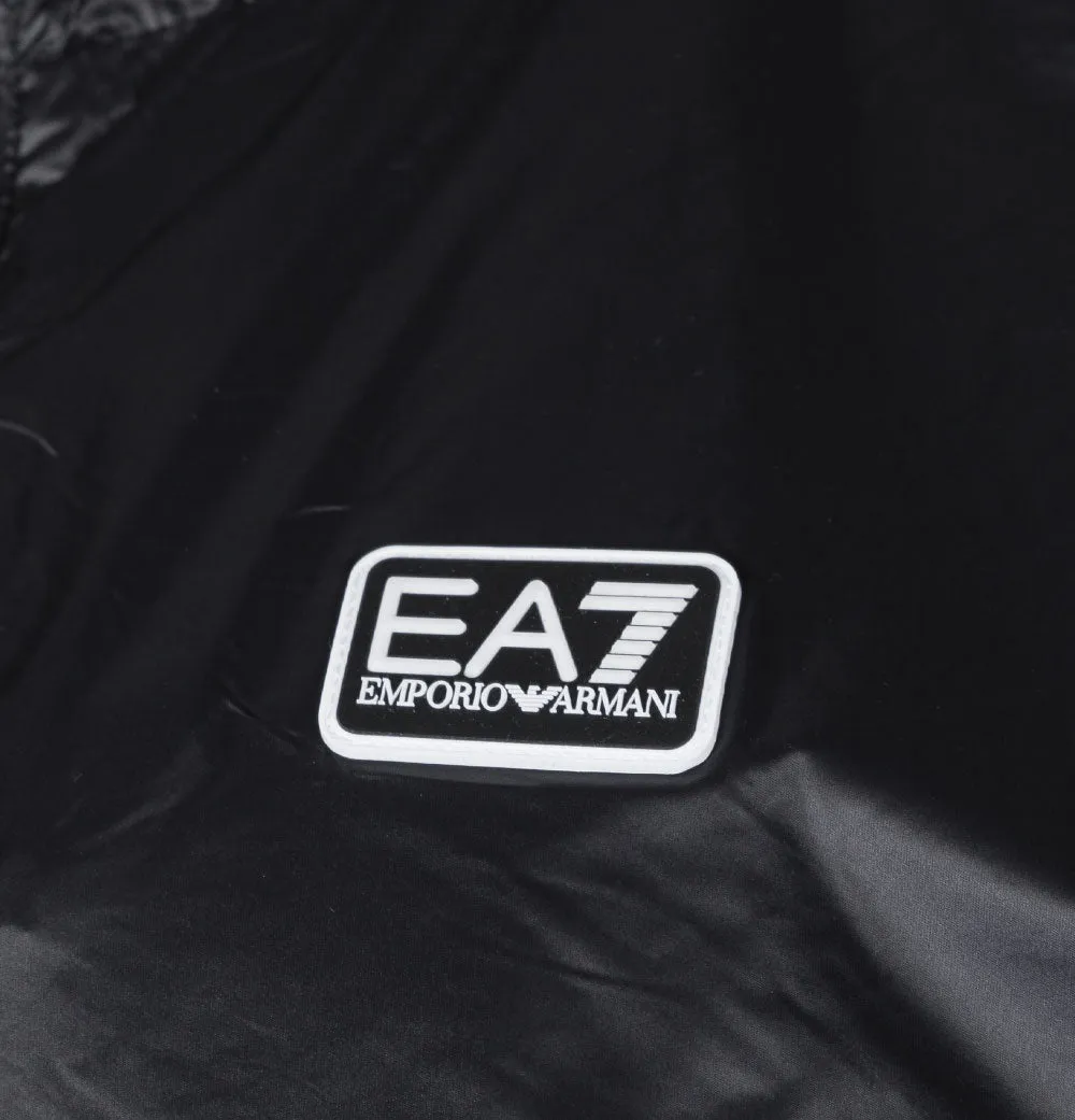 EA7 Logo Series Taping Windbreaker Jacket Black