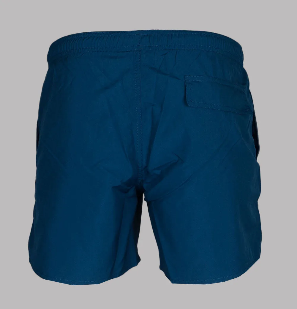 Emporio Armani Side Panel Logo Swim Shorts Opal Blue