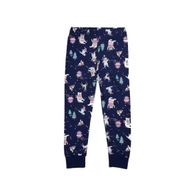 FF - Kids 'Navy' Animal Printed Cotton Tight FF130