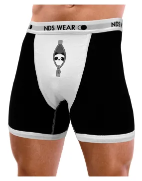 Funny Panda Peeking Out of Zipper Mens Boxer Brief Underwear by TooLoud