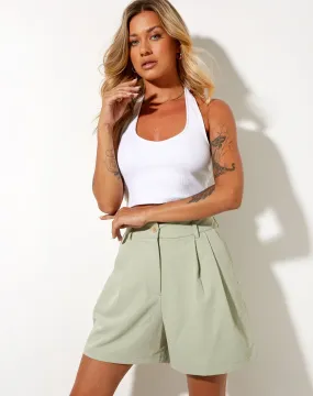 Hamo Tailored Shorts in Sage