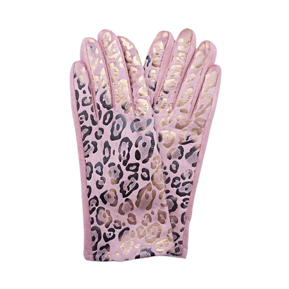 Leopard Pattern Smart Touch Gloves