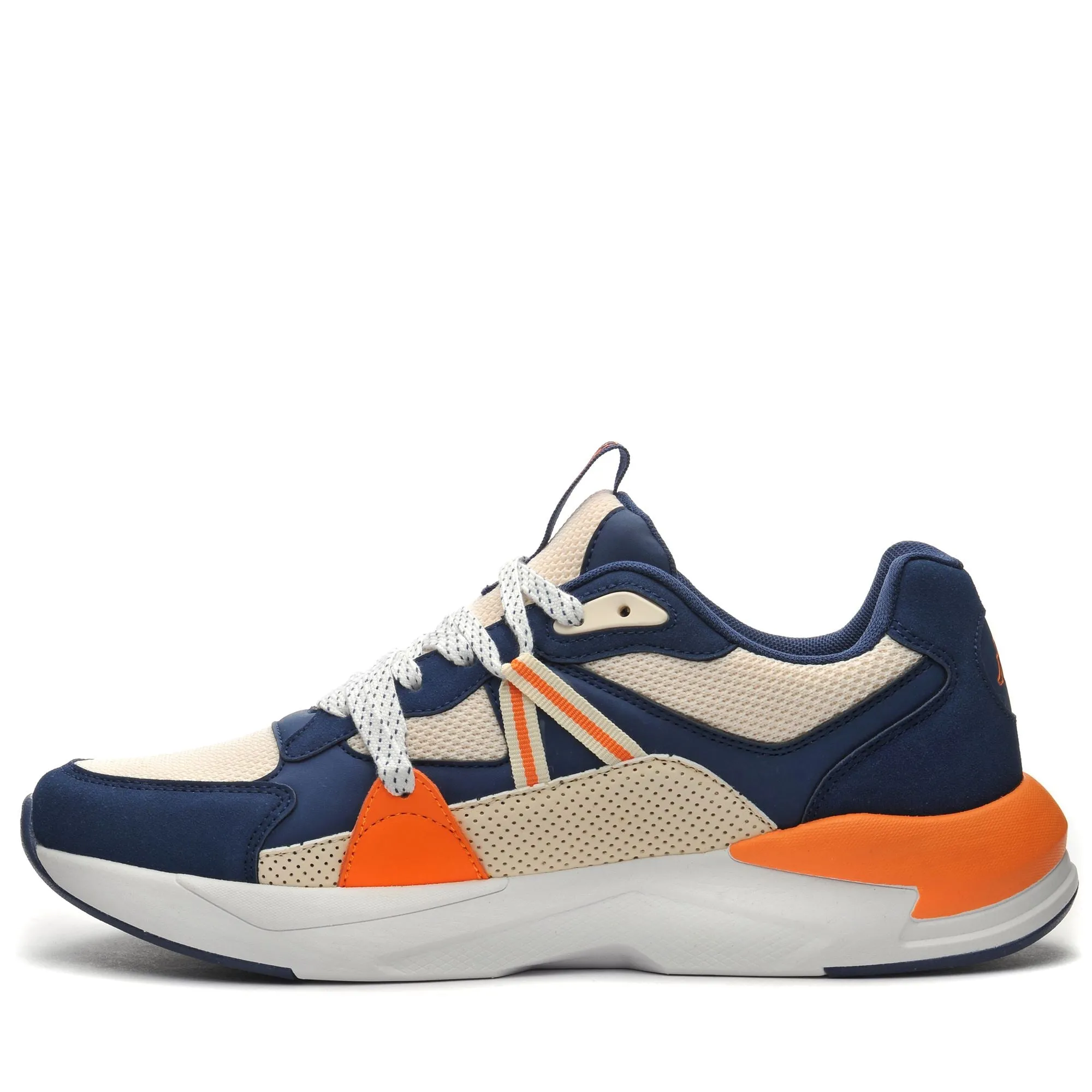 LOGO HOLBORN - Sneakers - Low Cut - Man - BLUE INSIGNIA-BEIGE ECRU-ORANGE POPSICLE