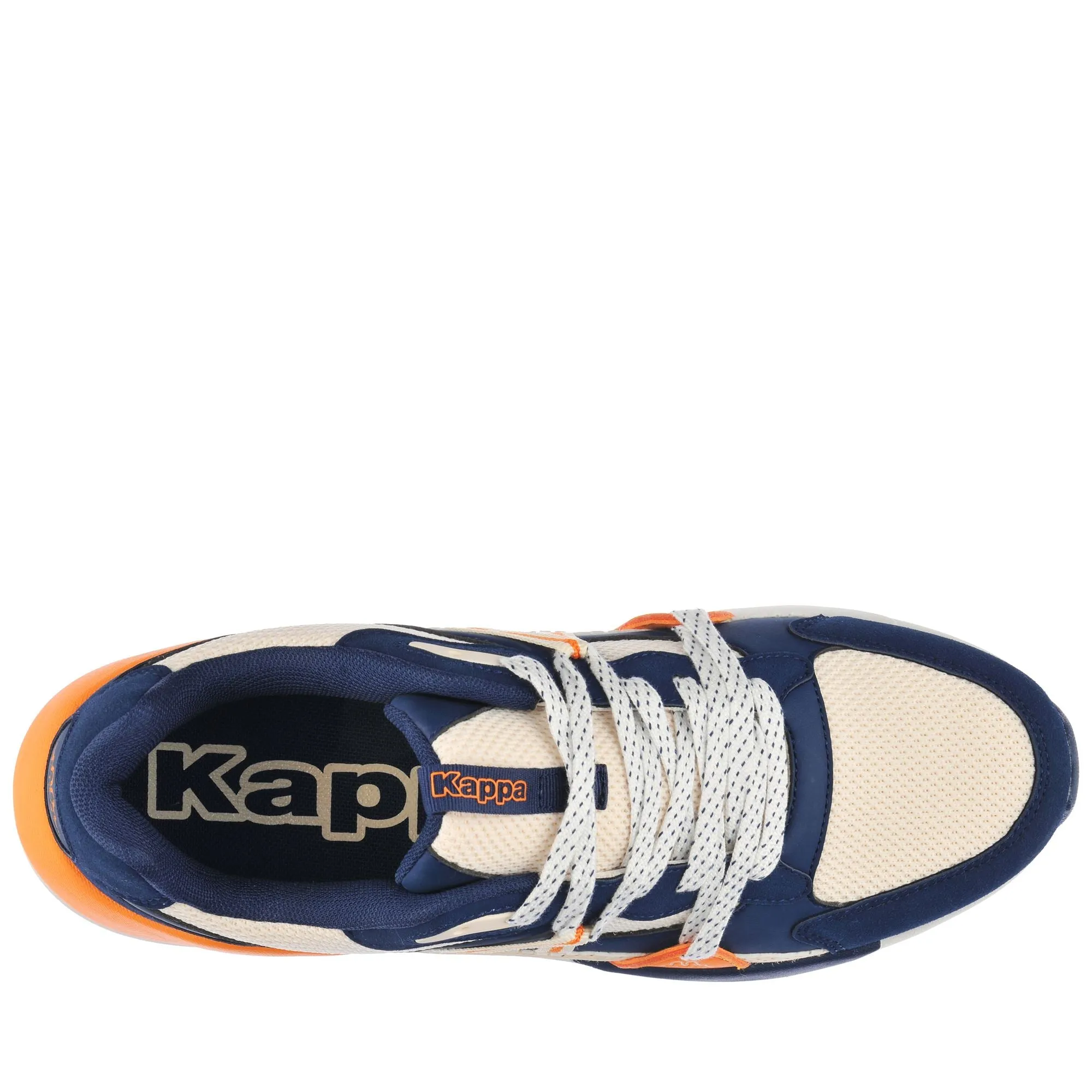 LOGO HOLBORN - Sneakers - Low Cut - Man - BLUE INSIGNIA-BEIGE ECRU-ORANGE POPSICLE