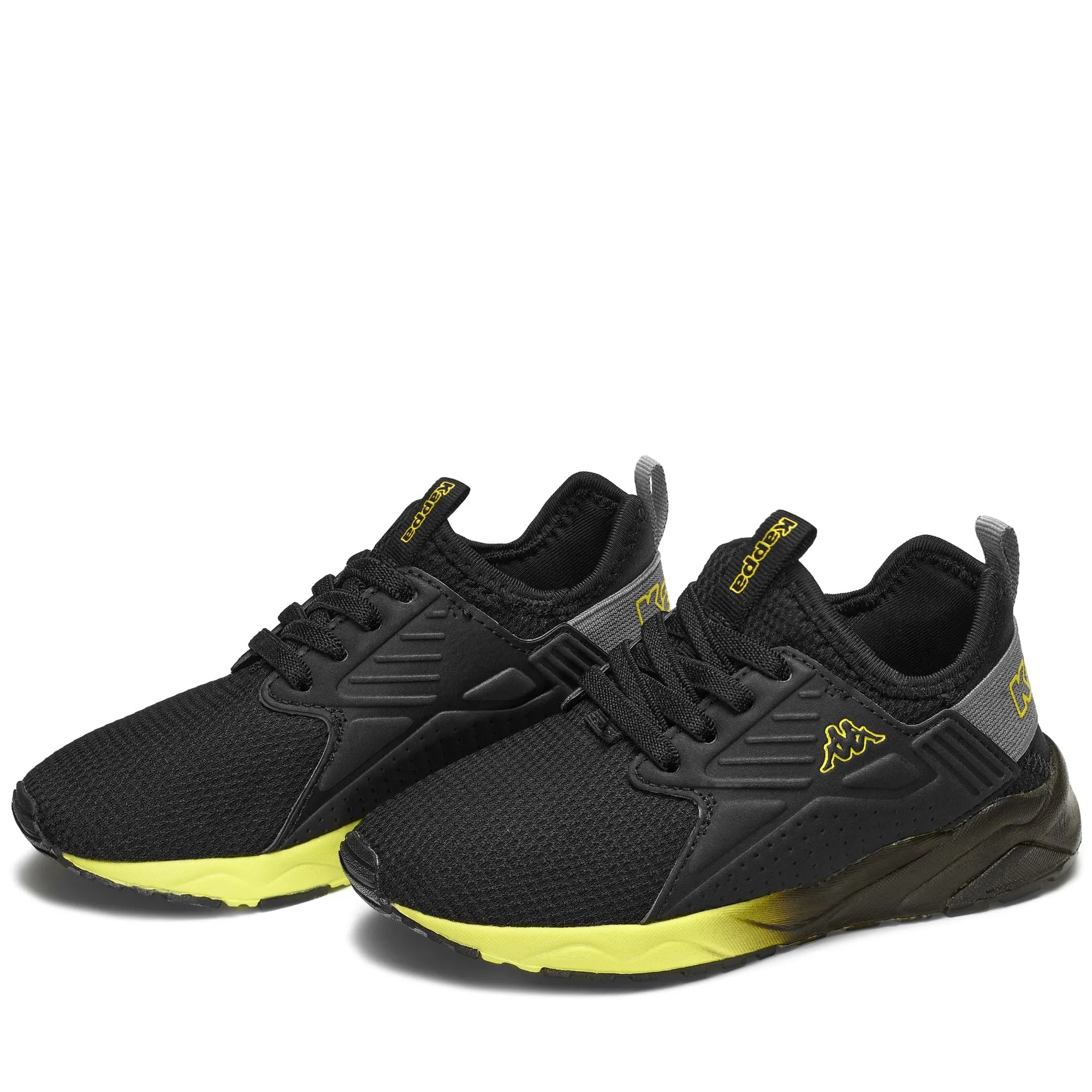 LOGO SANPUERTO EL KID - Sneakers - Low Cut - Kid unisex - BLACK-GREY MD-NEON YELLOW