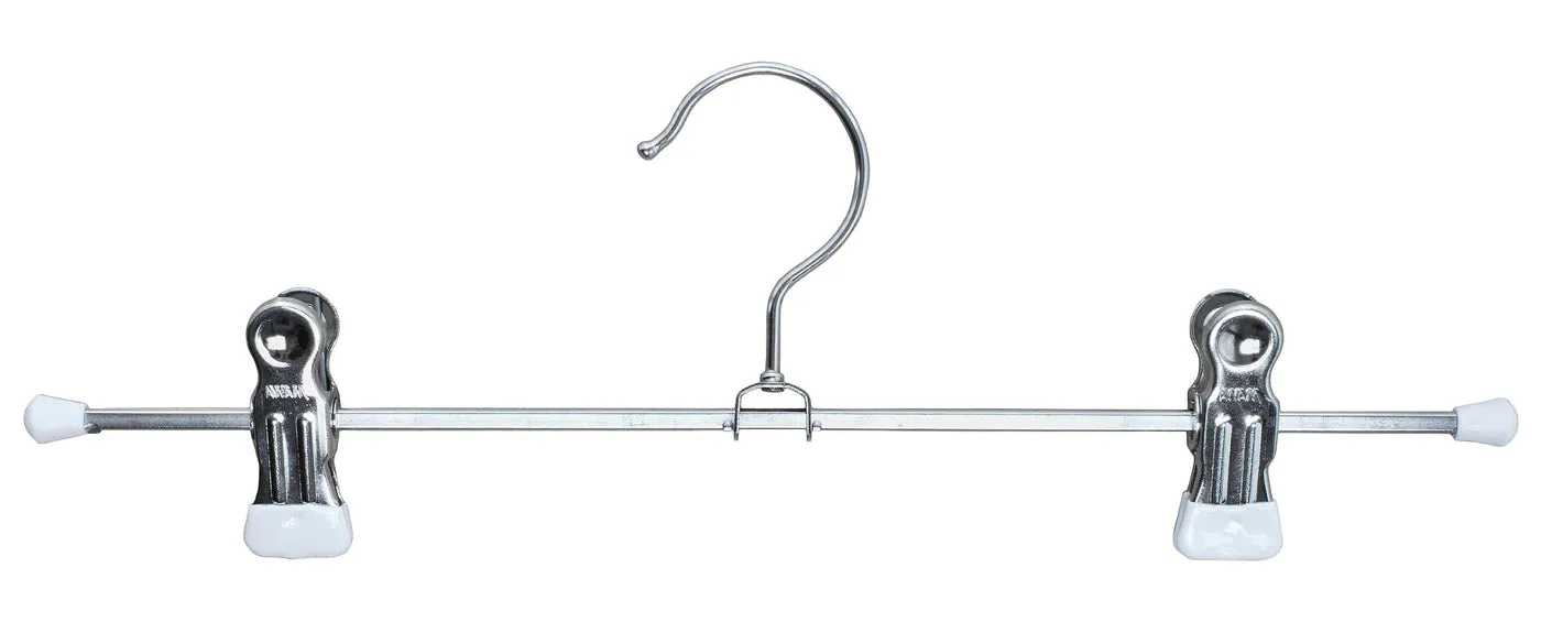 MAWA Non-Slip Pant Hangers with Clips, Wide, Set of 10, Style K/40D