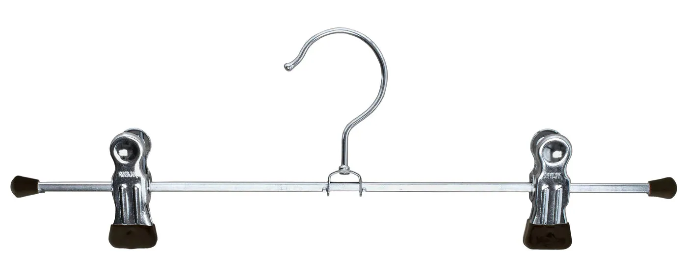 MAWA Non-Slip Pant Hangers with Clips, Wide, Set of 10, Style K/40D