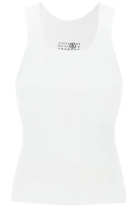 MM6 MAISON MARGIELA tank top with numeric logo