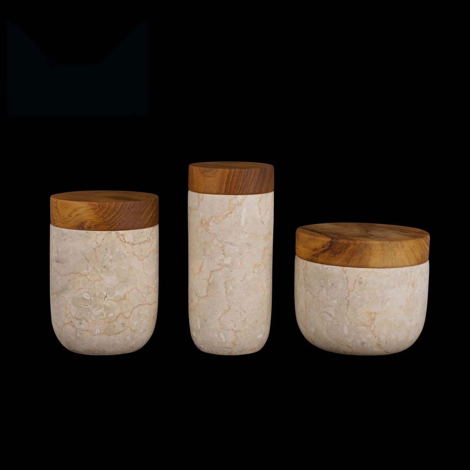 Nimes Glossy Marble Pots (Set of 3)