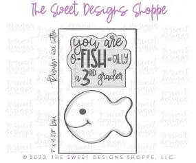 o-FISHally Plaque and Fish Cracker Set- Cookie Cutter Set - 2 Piece Set - Cookie Cutters