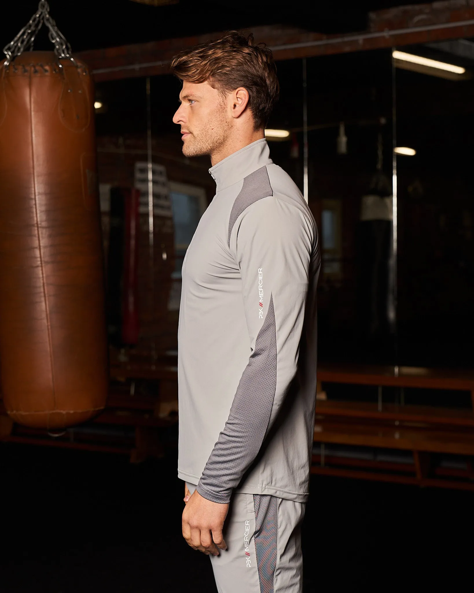 PBK//Mercier Performance 1/4 Long sleeve Grey