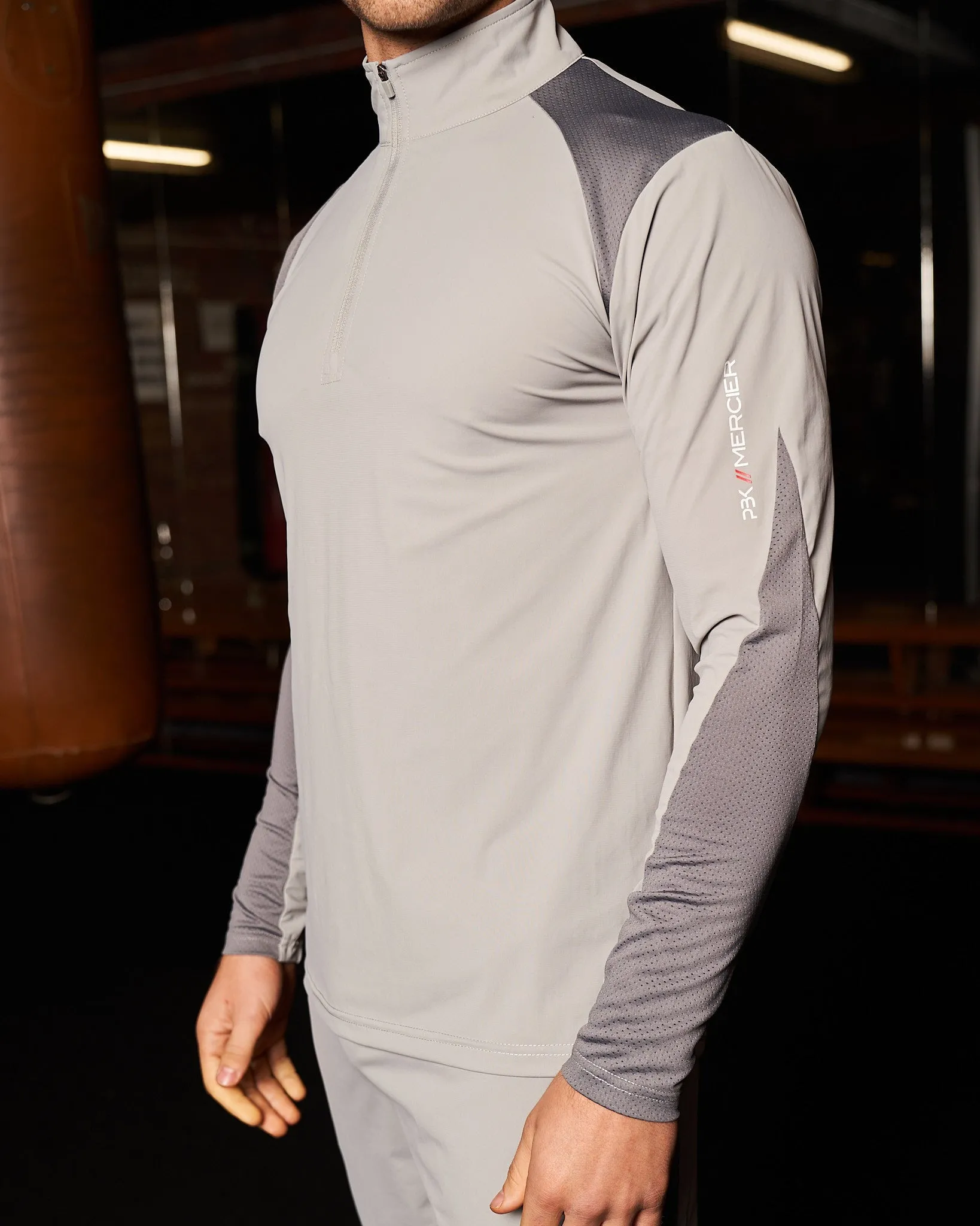 PBK//Mercier Performance 1/4 Long sleeve Grey