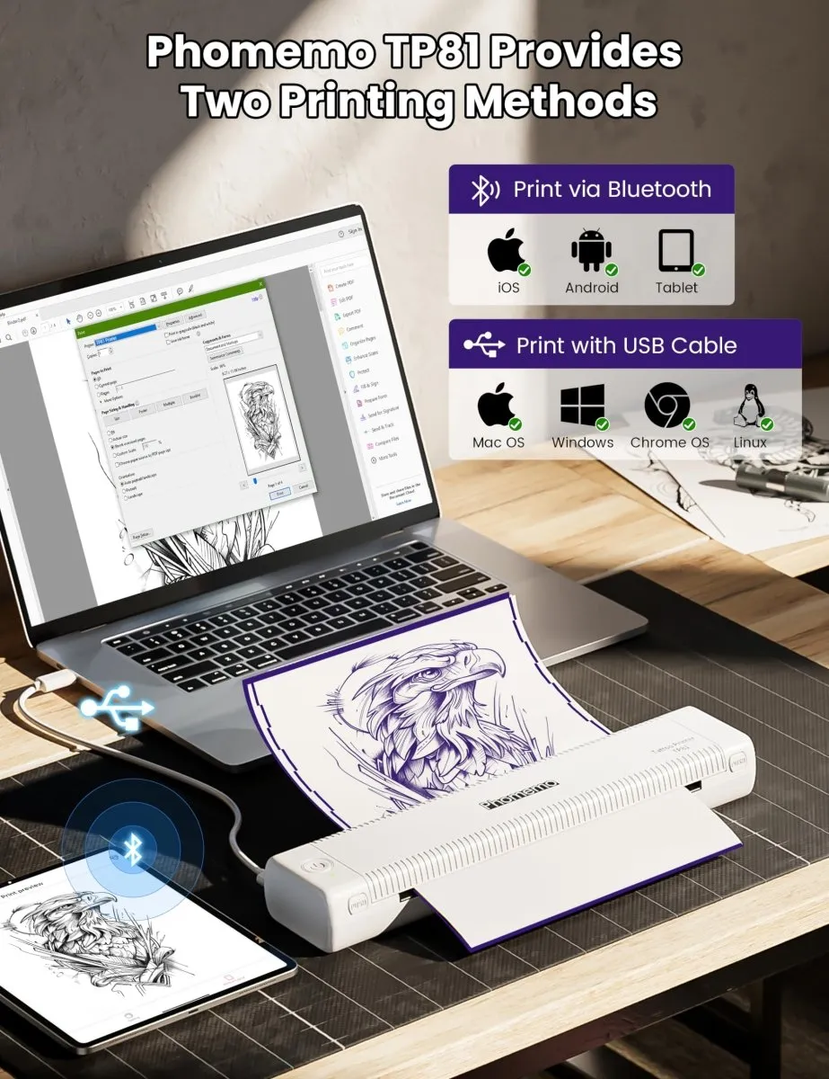 Phomemo TP81 Wireless Tattoo Stencil Printer