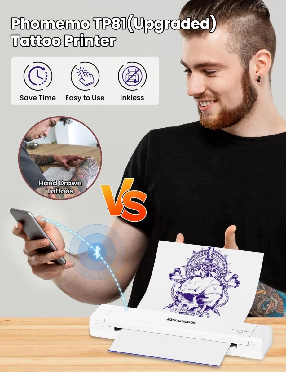 Phomemo TP81 Wireless Tattoo Stencil Printer