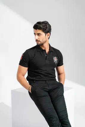 Polo Republica Men's Crest 5 Embroidered Short Sleeve Polo Shirt