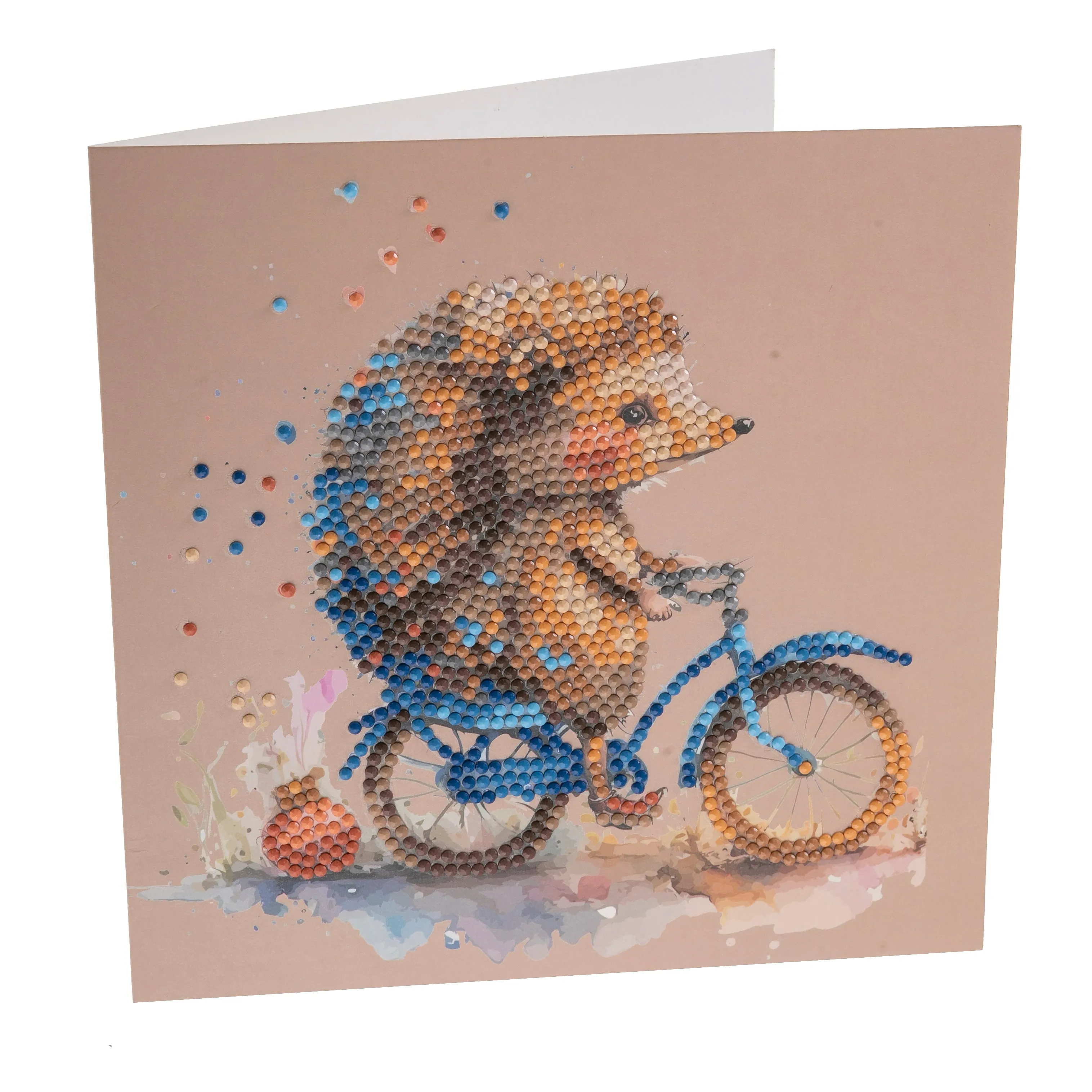 "Cute Baby Hedgehog" Crystal Art Card