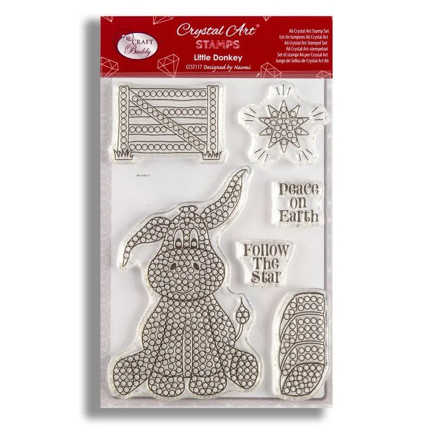 "Little Donkey" Crystal Art A6 Stamp Set