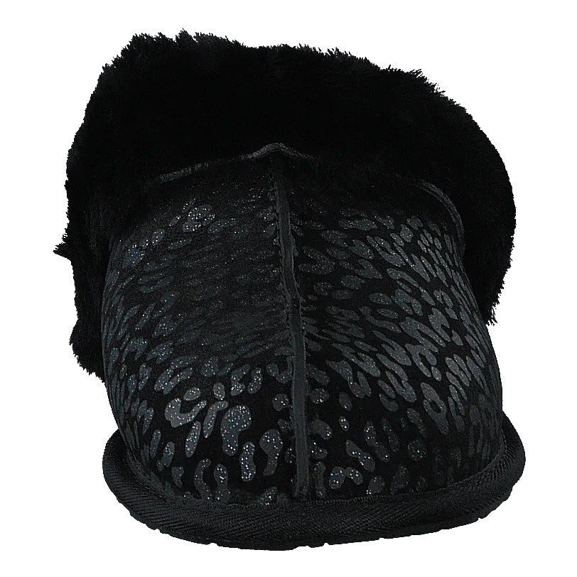 Scuffette Snow Leopard Black