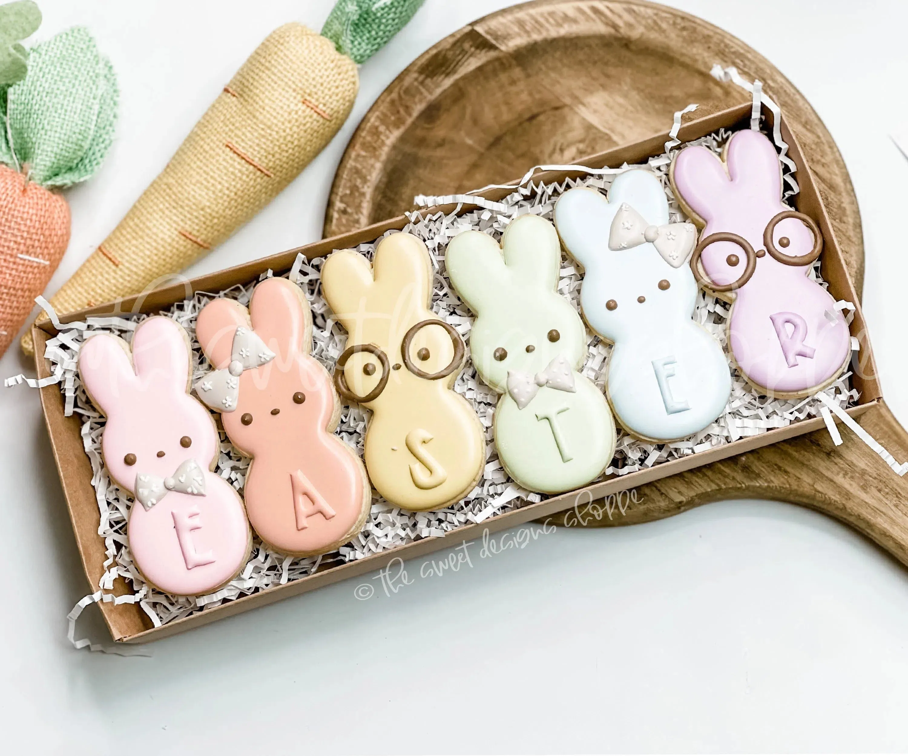 Skinny Bunny, Girly Bunny, Bunny with Glasses Marshmallow Set - 3 Piece Set - Cookie Cutters