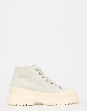 Snow Wool Felt Leather Fairway Sneakers