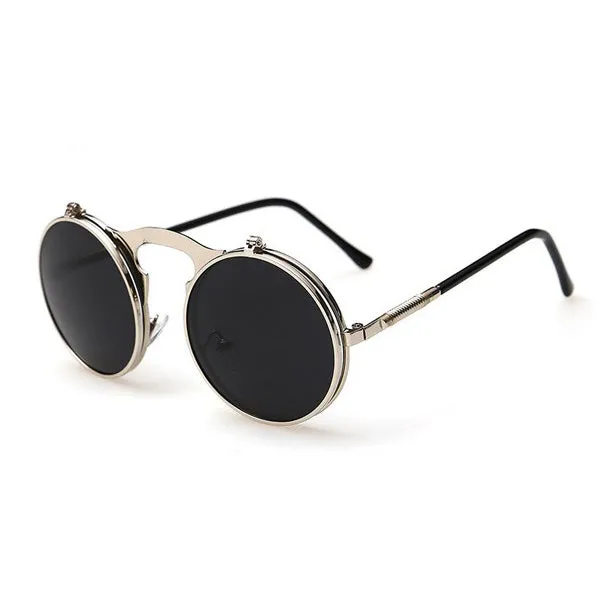 Stylish Round Flip Vintage Sunglasses For Women-SunglassesCraft