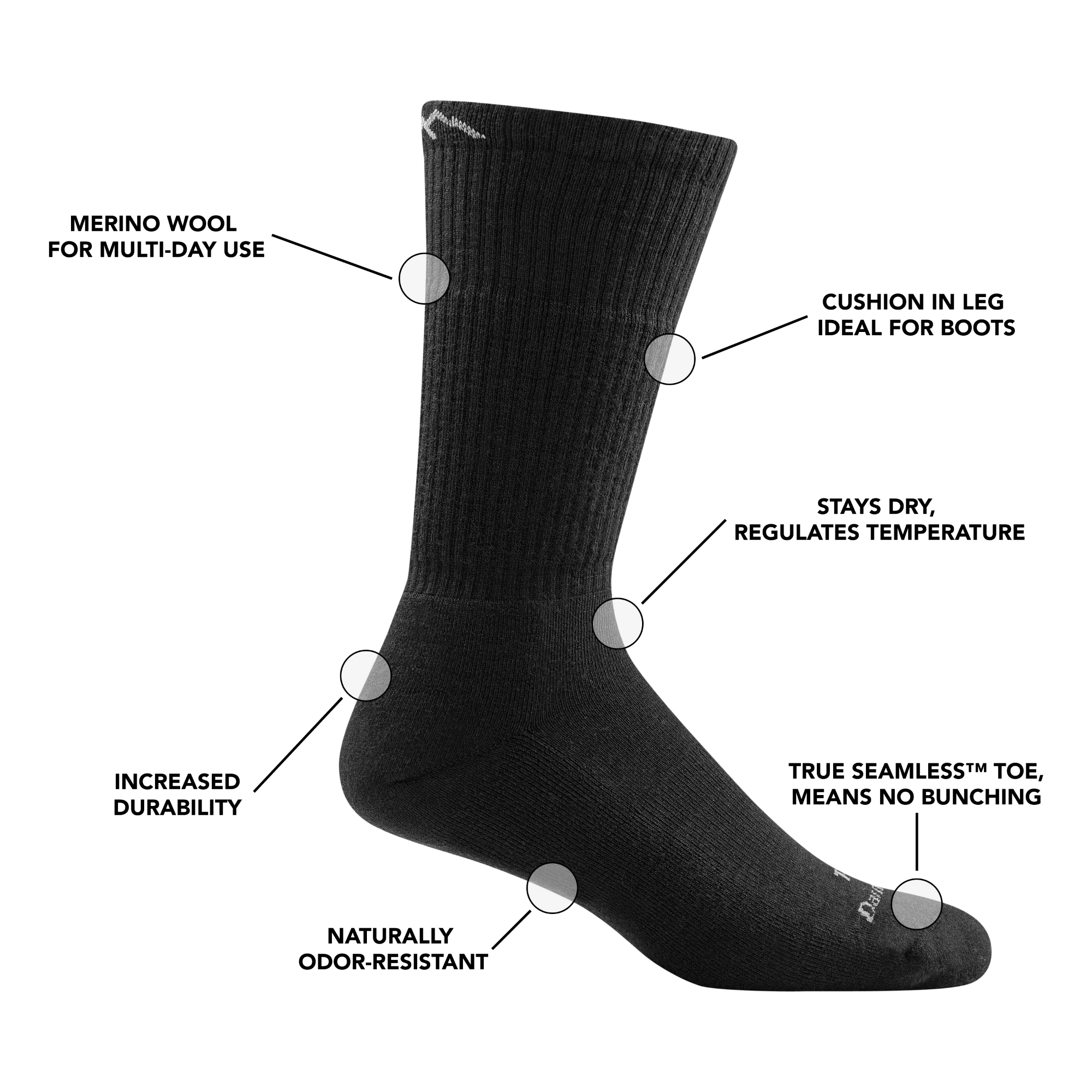 T4021 Boot Midweight Tactical Sock with Cushion