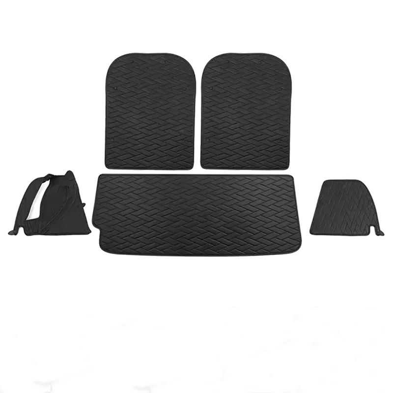 TAPTES® Leather Rear Trunk Mat for Model X 2016-2023, Premium Cargo Mat & Seat Back Protector