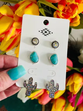 The Cactus Earring Set