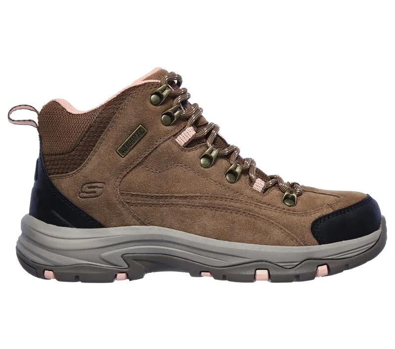 Women's Relaxed Fit Skechers 167004 Trego Alpine Trail Outdoor Hiking Boots - Brown/Tan